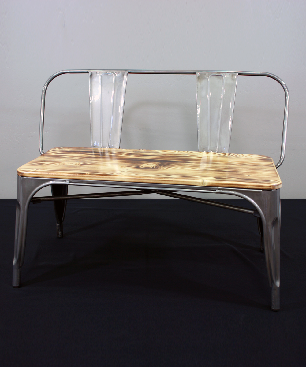 Metal Bench, With Back